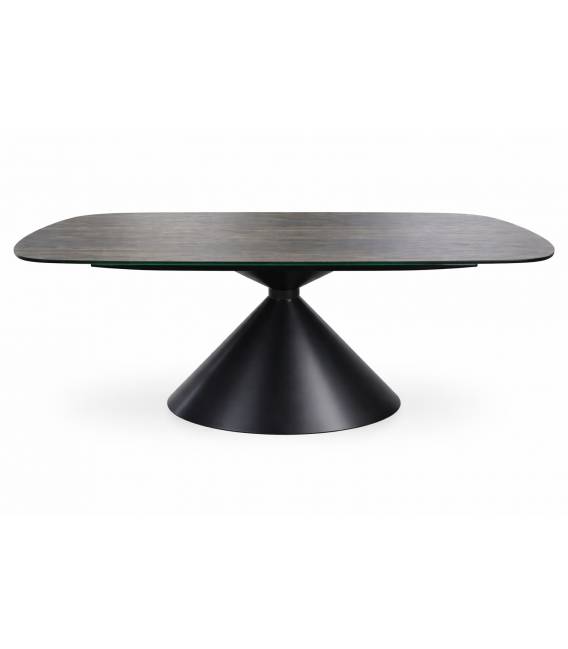 Išskleidžiamas stalas TRITONO 160(240)x90 rudas/juoda koja