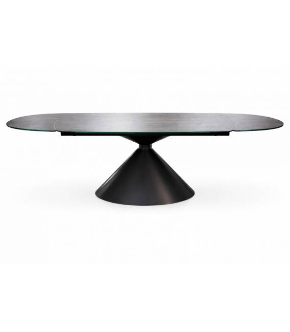 Išskleidžiamas stalas TRITONO 160(240)x90 rudas/juoda koja