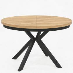 Išskleidžiamas stalas EDEN Ø90(166) halifax oak