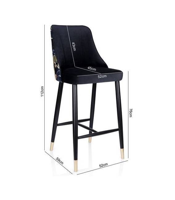 Pusbario kėdė NATALI juoda