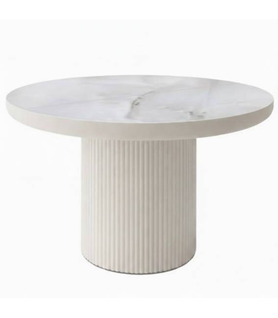 Išskleidžiamas stalas TARIFFA Ø120(200) onyx lack