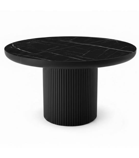 Išskleidžiamas stalas TARIFFA Ø120(200) royal mermer / black