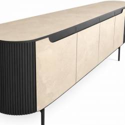 Komoda TEMPO 206x42 rusva/pilka