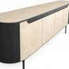 Komoda TEMPO 206x42 traverten / black