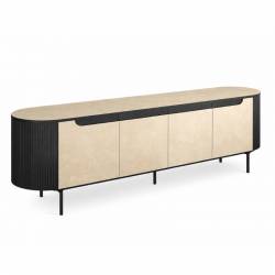Komoda TEMPO 206x42 traverten / black