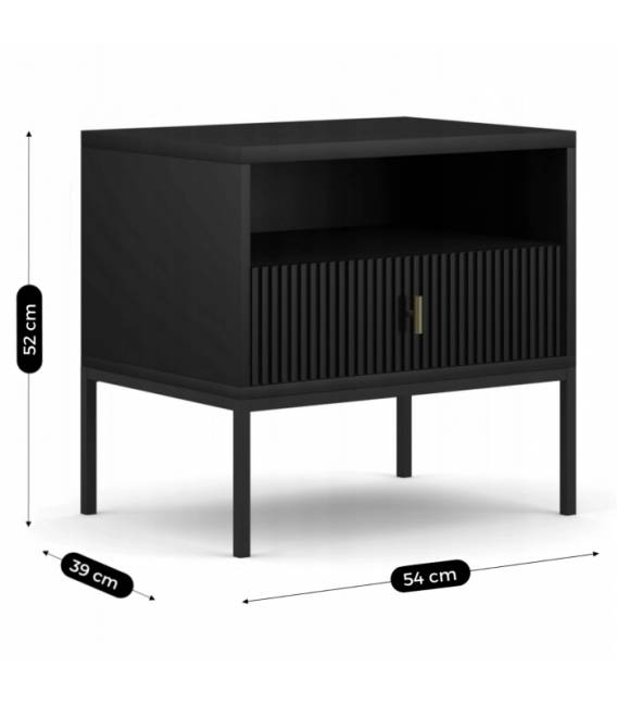 Naktinė spintelė COSS 54x39 juoda