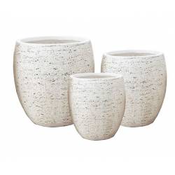 Vazonų rinkinys LUMIA Ø25/Ø34/Ø42 smėlio (3 vnt.)