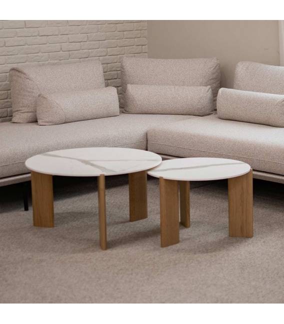 Kavos staliukas TORIO Ø60 rusvas