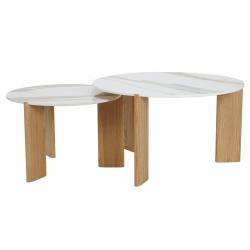 Kavos staliukas TORIO Ø80 rusvas