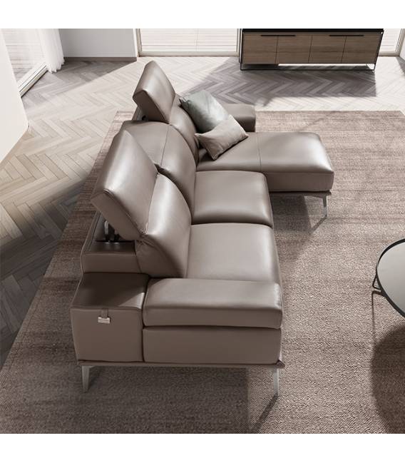 Minkštas kampas OBLIGE 316x166 rudas