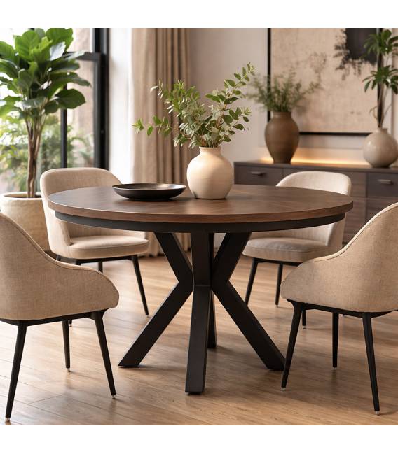 Apvalus stalas MOCO Ø100(180) ąžuolo