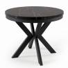 Išskleidžiamas stalas EDEN su žiedu Ø100(176) black pietra grigia
