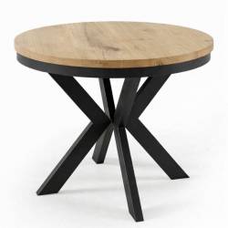 Išskleidžiamas stalas EDEN su žiedu Ø120(196) artisan