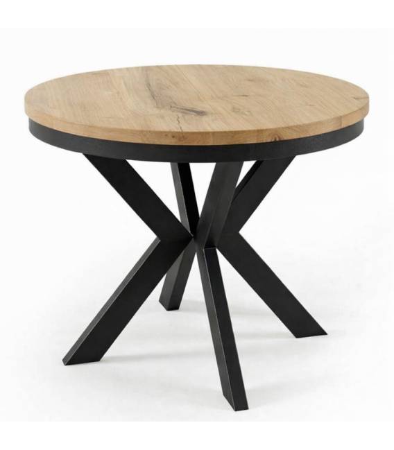 Išskleidžiamas stalas EDEN su žiedu Ø90(166) artisan