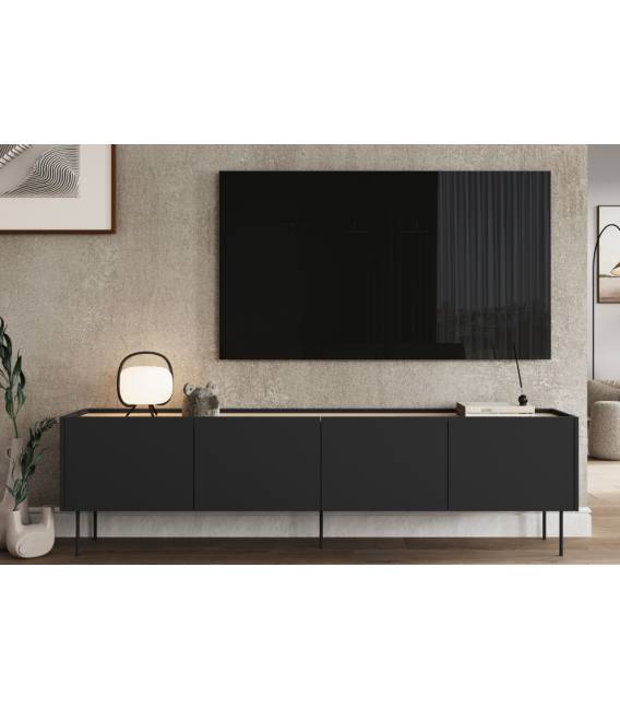 TV spintelė NIDES 220x40 juoda