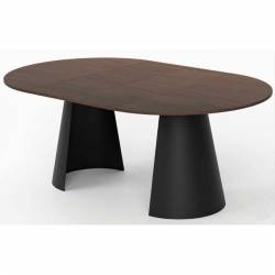 Išskleidžiamas stalas CAMI Ø120(196)x76 tobaco