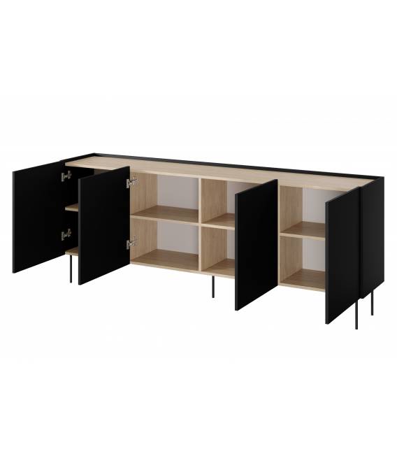 Komoda NIDES 220x40 juoda