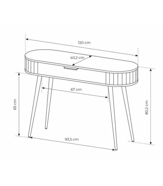Konsolė VULIO 120x40 ruda