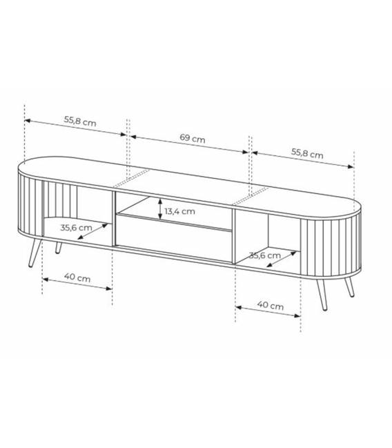 TV spintelė VULIO 196x40 ruda
