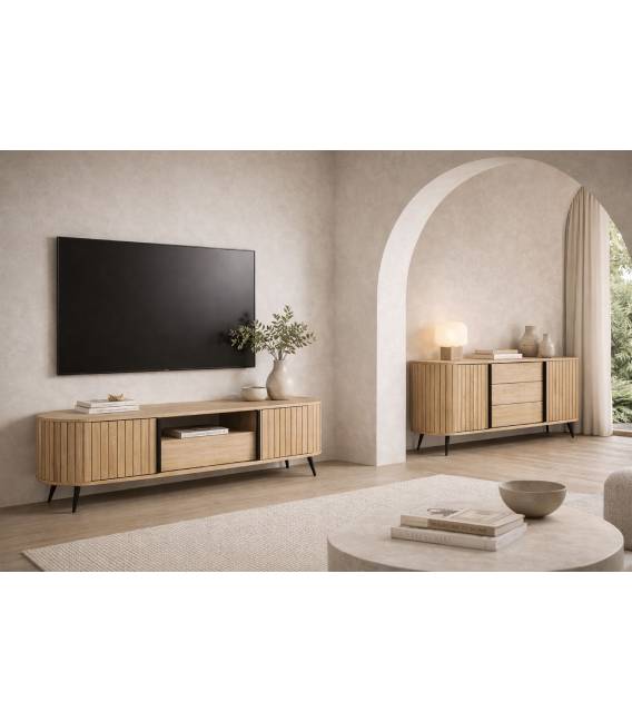 TV spintelė VULIO 196x40 ruda