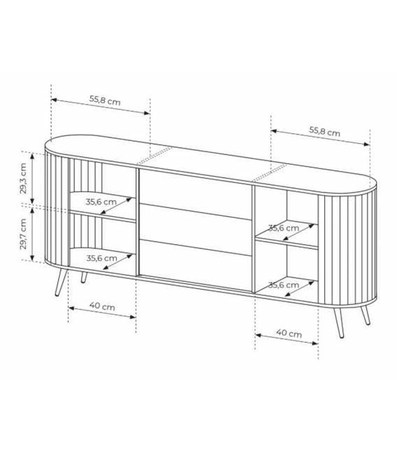 Komoda VULIO 196x40 ruda