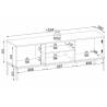 TV spintelė LOBOGA 154x39 juoda/ruda