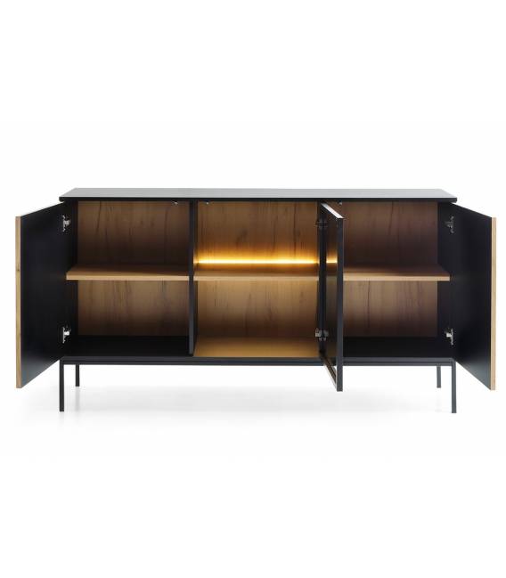 Komoda LOBOGA 154x39 juoda/ruda