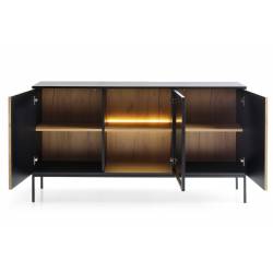 Komoda LOBOGA 154x39 juoda/ruda