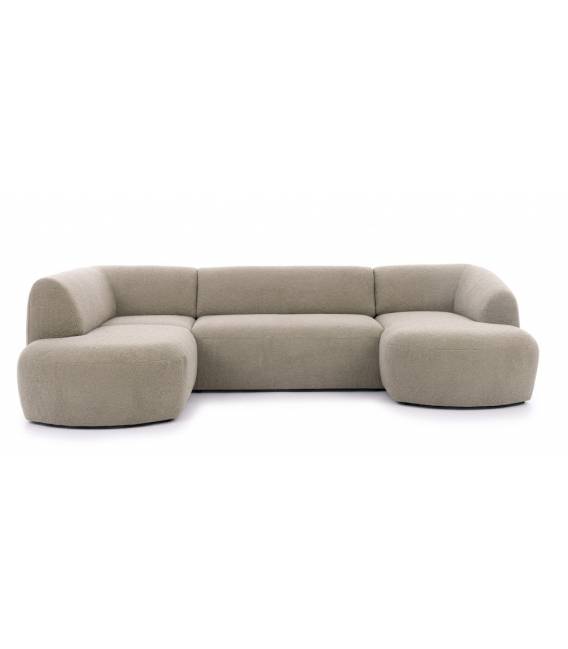 Minkštas kampas RESO U 315x205 rusvas