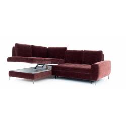 Minkštas kampas GINO 280x204 rausvas