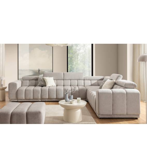 Minkštas kampas GUSTO 282x234 rusvas