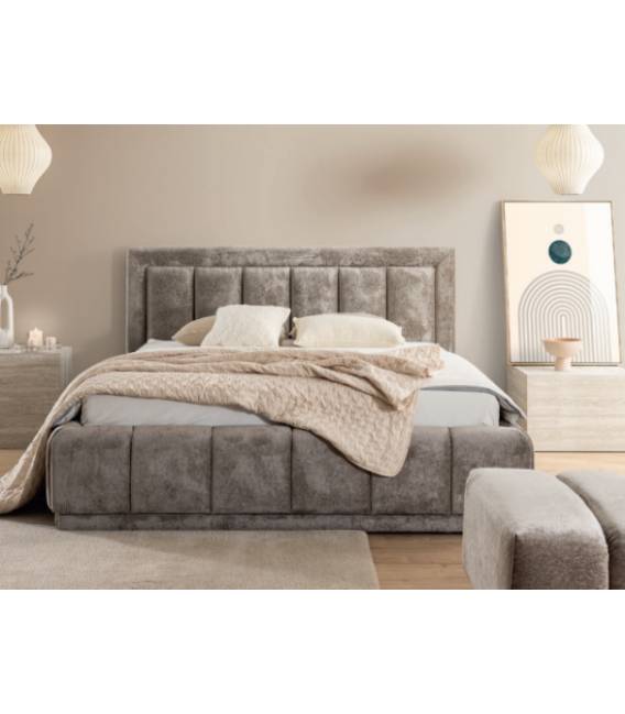 Miegamojo lova GUSTO 205x226 rusvai pilka