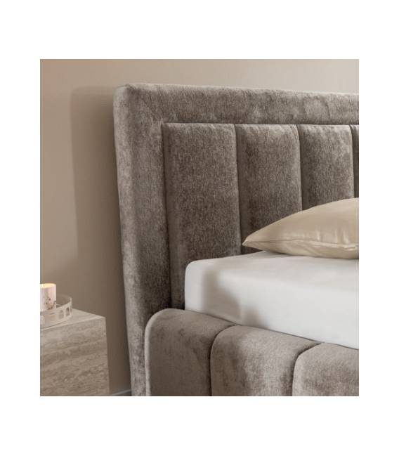 Miegamojo lova GUSTO 205x226 rusvai pilka