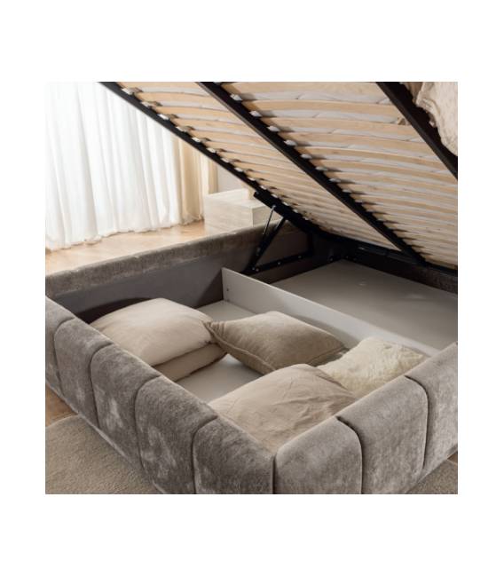 Miegamojo lova GUSTO 205x226 rusvai pilka