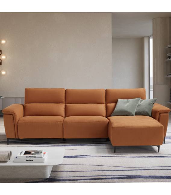 Minkštas kampas TAWNEY 296x150 oranžinis