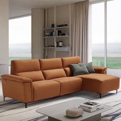 Minkštas kampas TAWNEY 296x150 oranžinis