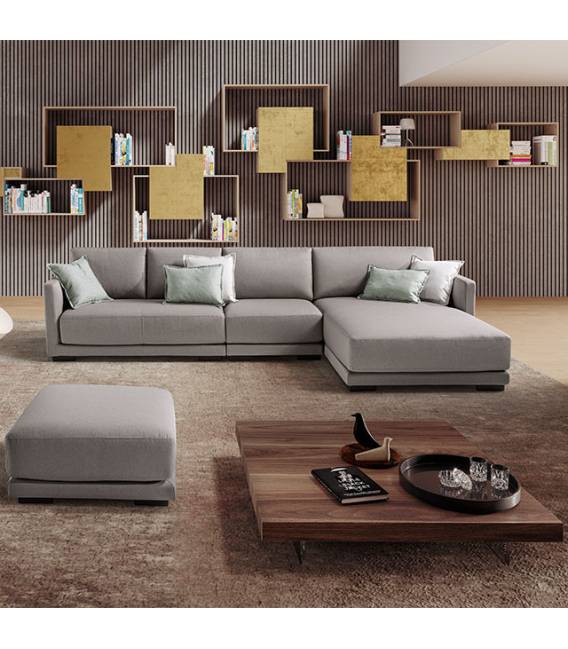 Minkštas kampas EDDIE U 366x366x183 pilkas