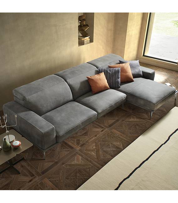 Minkštas kampas VILLENEUVE 306x166 pilkas