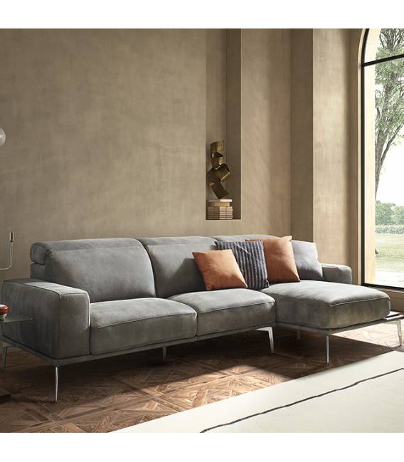 Minkštas kampas VILLENEUVE 306x166 pilkas