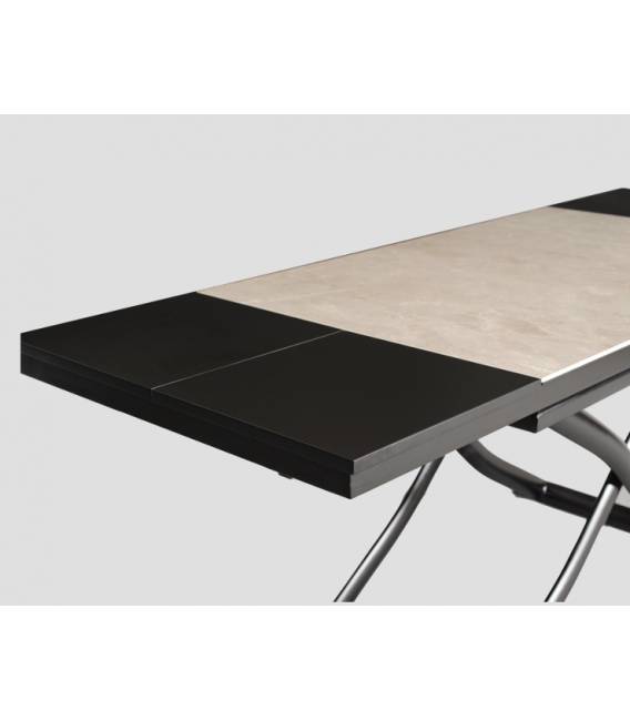 Transformuojamas kavos staliukas BERGAMO 120(200) šviesiai pilkas