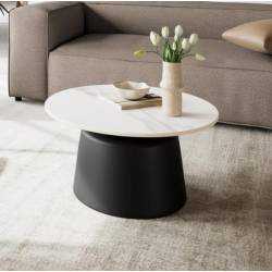 Kavos staliukas 25004 Ø70 juodas/baltas