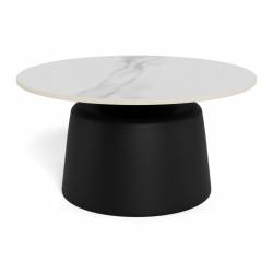 Kavos staliukas 25004 Ø70 juodas/baltas