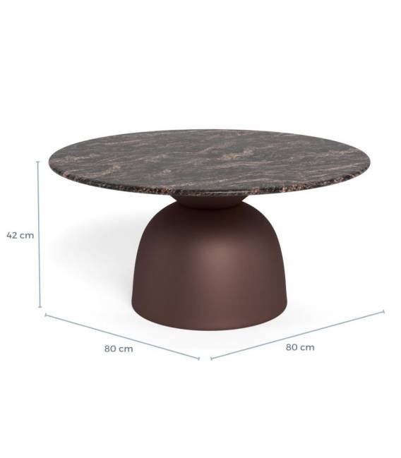 Kavos staliukas 25397 Ø80 rudas/pilkas