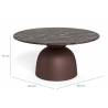 Kavos staliukas 25397 Ø80 rudas/pilkas