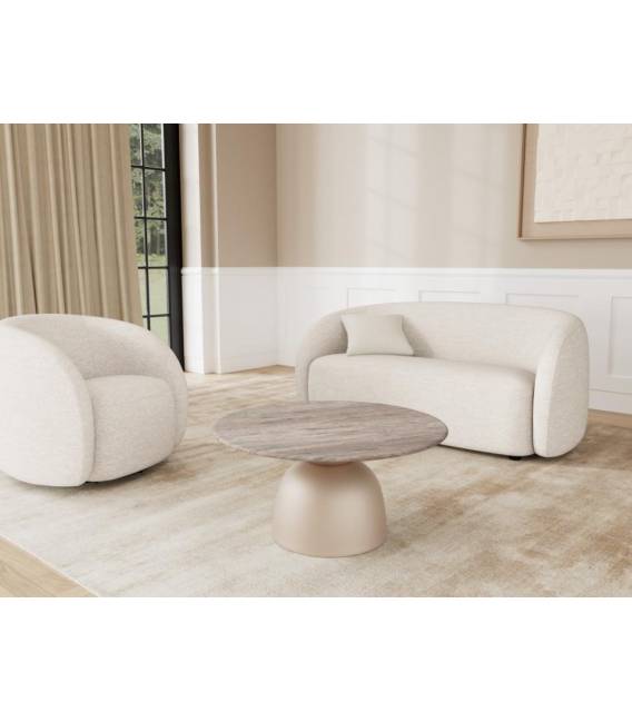 Kavos staliukas 25283 Ø80 rusvas