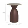 Šoninis staliukas 113466 Ø40 rudas/pilkas