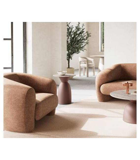 Šoninis staliukas 113466 Ø40 rudas/pilkas