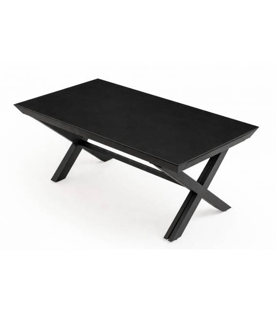 Išskleidžiamas stalas ARMANDO 200(360)x103 black beton/ black