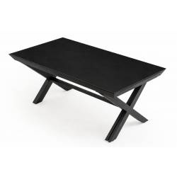Išskleidžiamas stalas ARMANDO 200(360)x103 black beton/ black