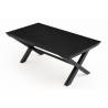 Išskleidžiamas stalas ARMANDO 200(360)x103 black beton/ black
